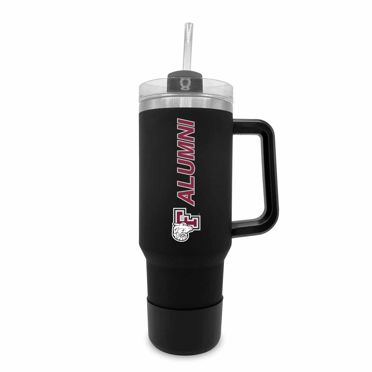 Fordham Rams Collegiate 40oz Stainless Steel Travel Tumbler with Handle for Alumni - Black