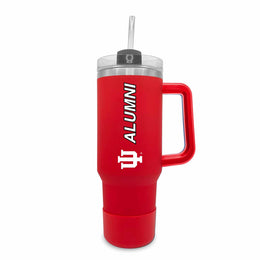Indiana Hoosiers Collegiate 40oz Stainless Steel Travel Tumbler with Handle for Alumni - Crimson