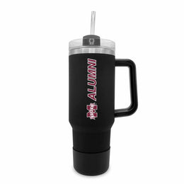 Mississippi State Bulldogs Collegiate 40oz Stainless Steel Travel Tumbler with Handle for Alumni - Black