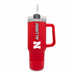 Nebraska Cornhuskers Collegiate 40oz Stainless Steel Travel Tumbler with Handle for Alumni - Red