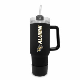 Central Florida Knights Collegiate 40oz Stainless Steel Travel Tumbler with Handle for Alumni - Black