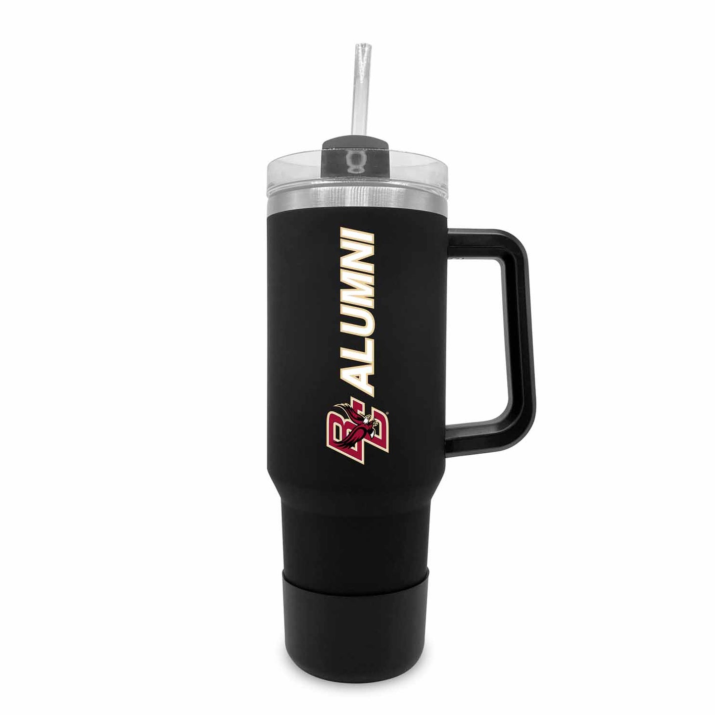 Boston College Eagles Collegiate 40oz Stainless Steel Travel Tumbler with Handle for Alumni - Black