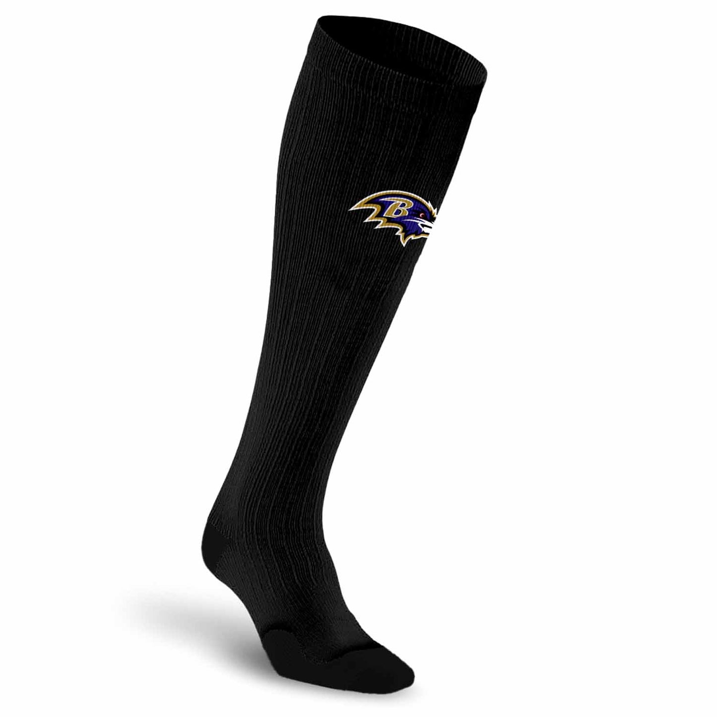 Baltimore Ravens NFL Adult Knee High-Performance Socks - Black