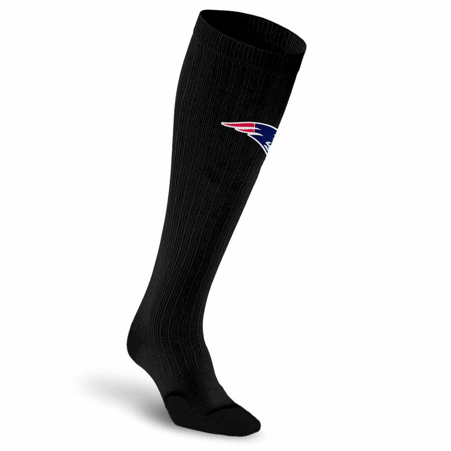 New England Patriots NFL Adult Knee High-Performance Socks - Black