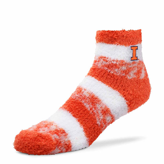 Illinois Fighting Illini  NCAA Unisex Ankle Lounge Sleep Socks One Size - Orange