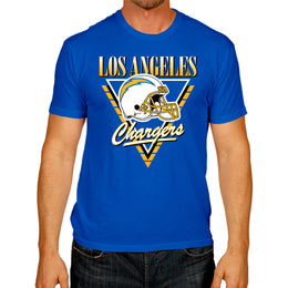 Los Angeles Chargers NFL Adult Retro Triangle Unisex T-Shirt - Royal