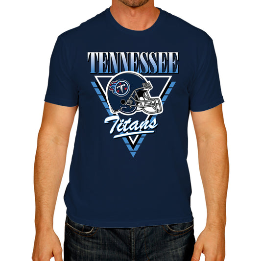 Tennessee Titans NFL Adult Retro Triangle Unisex T-Shirt - Navy