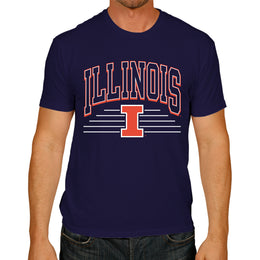 Illinois Fighting Illini NCAA Adult Unisex Overtime Classics T-Shirt - Navy