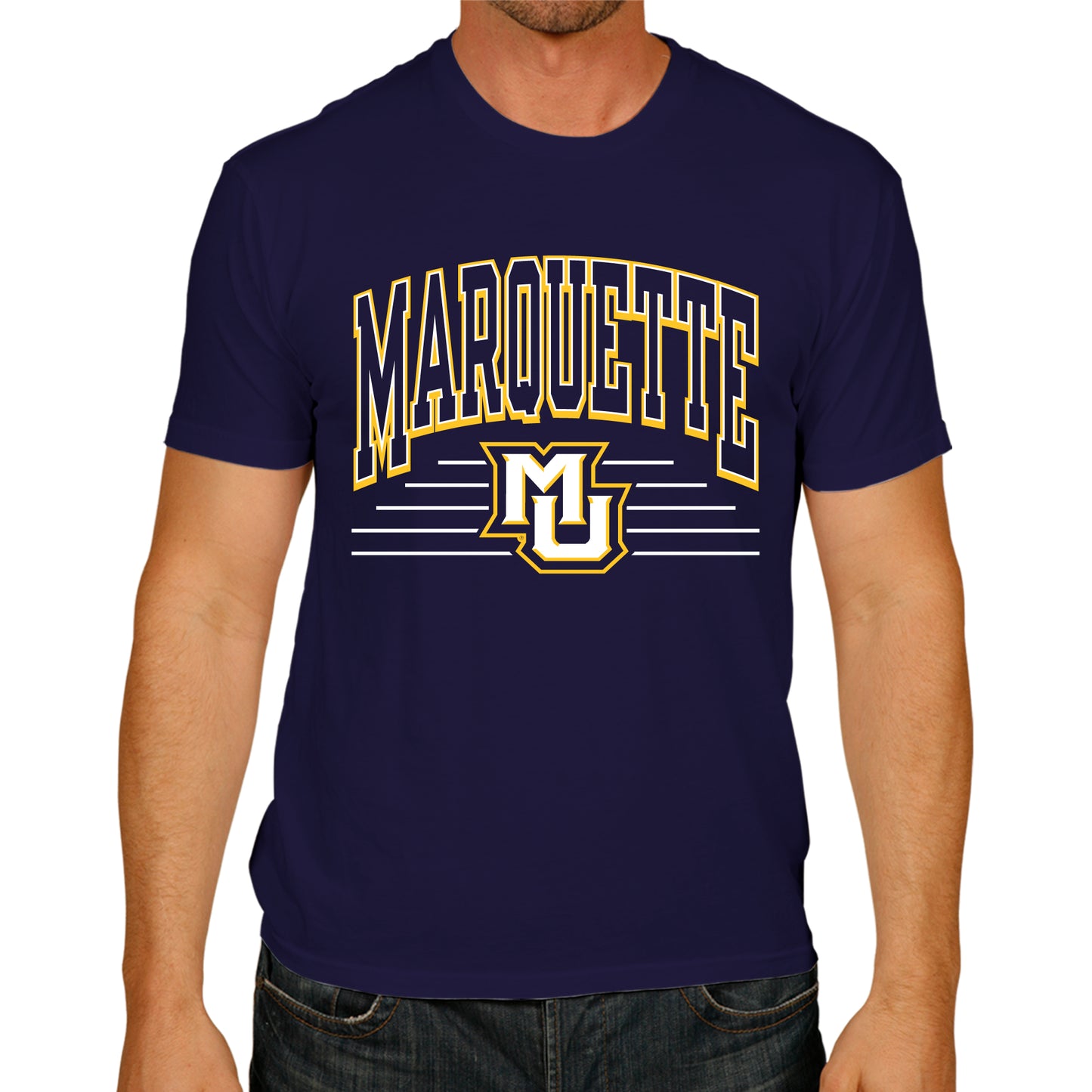 Marquette Golden Eagles NCAA Adult Unisex Overtime Classics T-Shirt - Navy