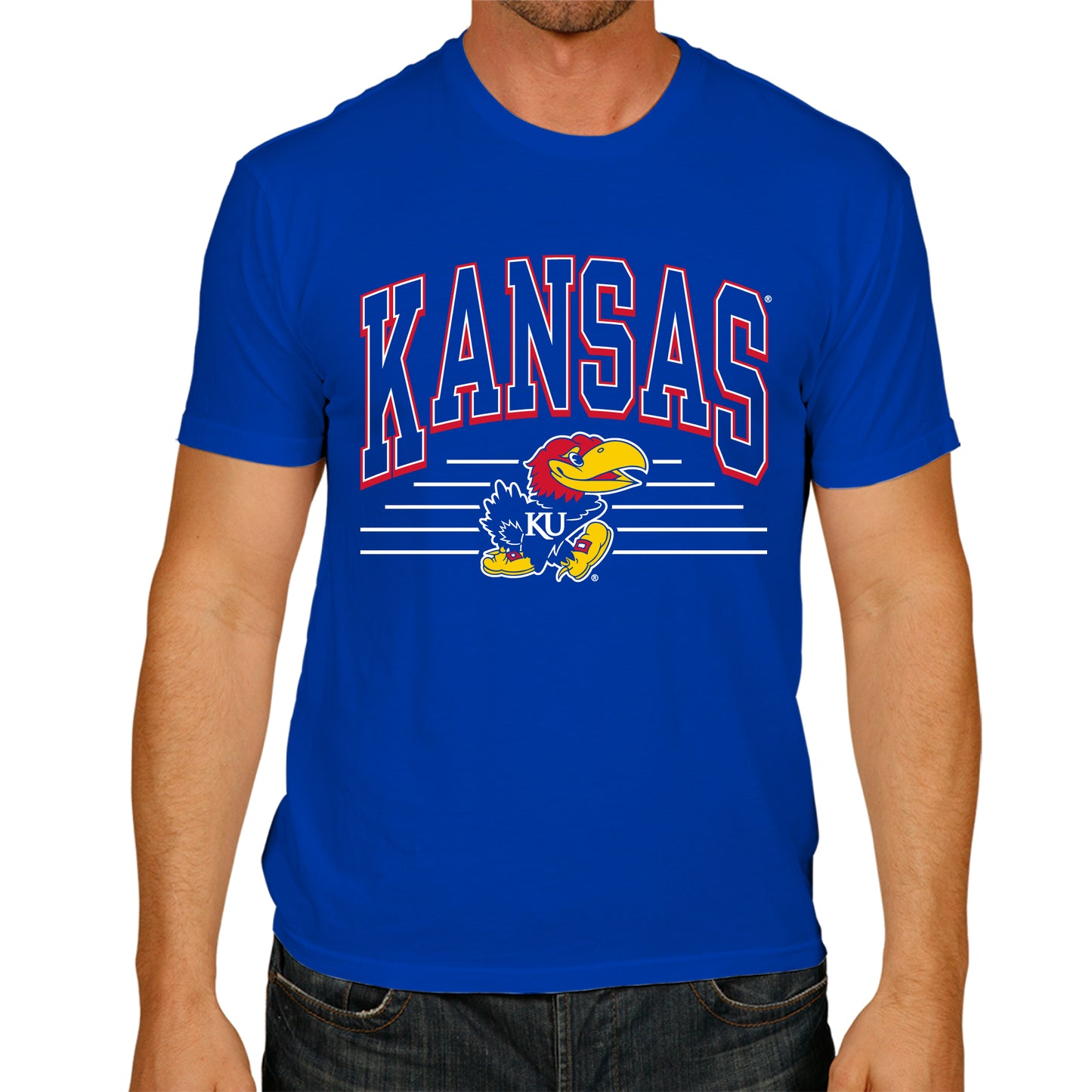 Kansas Jayhawks NCAA Adult Unisex Overtime Classics T-Shirt - Royal