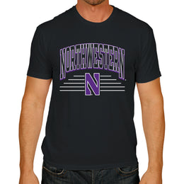 Northwestern Wildcats NCAA Adult Unisex Overtime Classics T-Shirt - Black