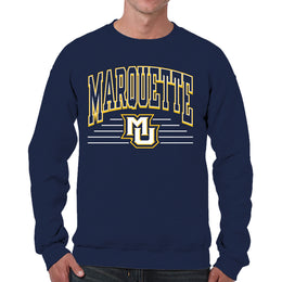 Marquette Golden Eagles NCAA Adult Unisex Overtime Classics Crewneck Fleece Sweatshirt - Navy