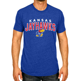 Kansas Jayhawks NCAA Adult Unisex Starting Fresh T-Shirt - Royal Heather