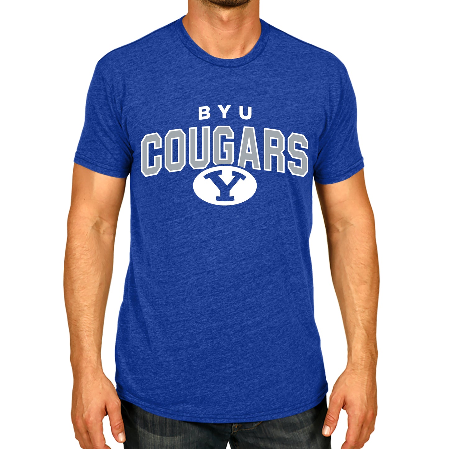 BYU Cougars NCAA Adult Unisex Starting Fresh T-Shirt - Royal Heather