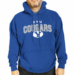BYU Cougars  Hoodie Heathered Fleece Sweatshirt - Royal Heather