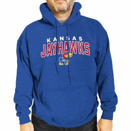 Kansas Jayhawks NCAA Adult Unisex Starting Fresh Heathered Hooded Fleece Sweatshirt - Royal Heather