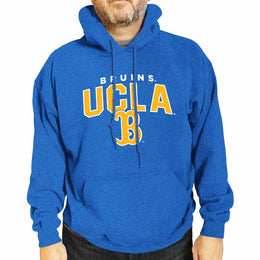 UCLA Bruins NCAA Adult Unisex Starting Fresh Heathered Hooded Fleece Sweatshirt - Blue Heather