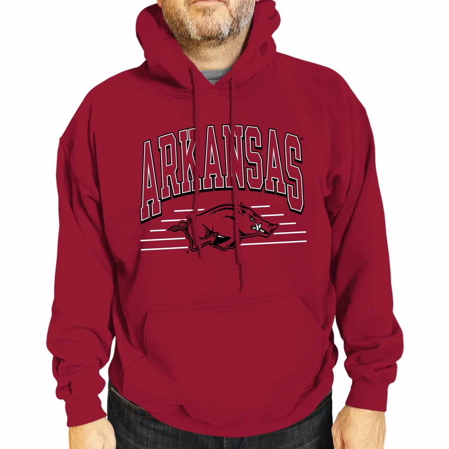 Arkansas Razorbacks NCAA Adult Unisex Overtime Classics Hooded Fleece Sweatshirt - Cardinal