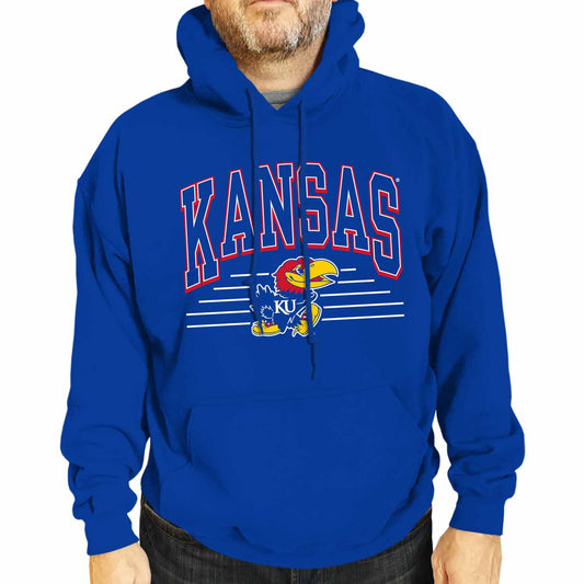 Kansas Jayhawks NCAA Adult Unisex Overtime Classics Hooded Fleece Sweatshirt - Royal