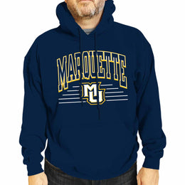 Marquette Golden Eagles NCAA Adult Unisex Overtime Classics Hooded Fleece Sweatshirt - Navy