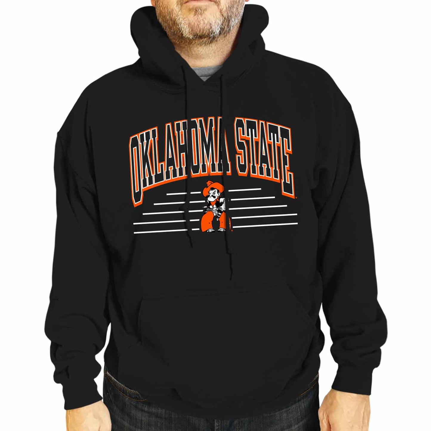 Oklahoma State Cowboys NCAA Adult Unisex Overtime Classics Hooded Fleece Sweatshirt - Black
