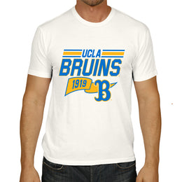 UCLA Bruins NCAA Adult Unisex Varsity Club Pennant T-Shirt Tag-Less - Off White