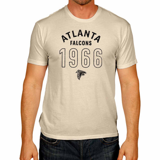 Atlanta Falcons NFL Adult Big Date Tag-Less T-Shirt - Natural