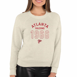 Atlanta Falcons NFL Womens Big Date French Terry Slouchy Top - Natural