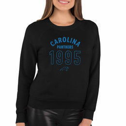 Carolina Panthers NFL Womens Big Date French Terry Slouchy Top - Black