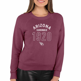 Arizona Cardinals NFL Womens Big Date French Terry Slouchy Top - Maroon Heather