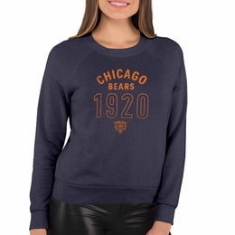 Chicago Bears NFL Womens Big Date French Terry Slouchy Top - Navy Heather