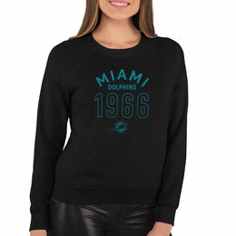 Miami Dolphins NFL Womens Big Date French Terry Slouchy Top - Black