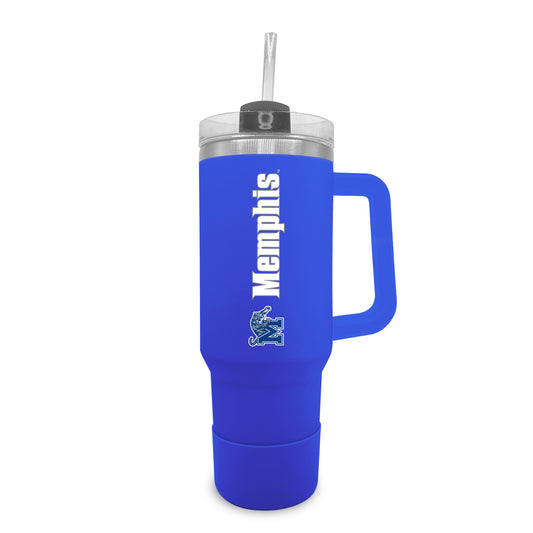 Memphis  Tigers Memphis Tigers 40 oz Tumbler with Handle and Straw - Royal