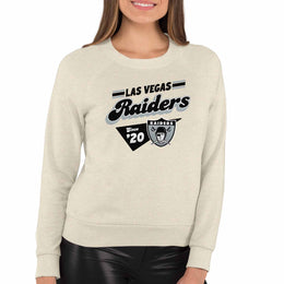 Las Vegas Raiders NFL Womens Vintage Charm French Terry Slouchy Top - Birch