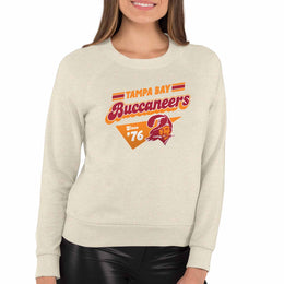 Tampa Bay Buccaneers NFL Womens Vintage Charm French Terry Slouchy Top - Birch