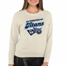 Tennessee Titans NFL Womens Vintage Charm French Terry Slouchy Top - Birch