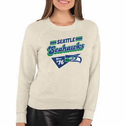Seattle Seahawks NFL Womens Vintage Charm French Terry Slouchy Top - Birch