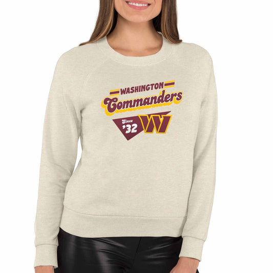 Washington Commanders NFL Womens Vintage Charm French Terry Slouchy Top - Birch