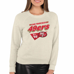 San Francisco 49ers NFL Womens Vintage Charm French Terry Slouchy Top - Birch