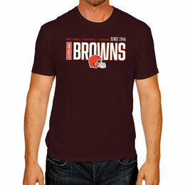 Cleveland Browns NFL Adult Modern Endzone Tag-Less T-Shirt - Dark Brown