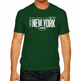 New York Jets NFL Adult Modern Endzone Tag-Less T-Shirt - Forest Green