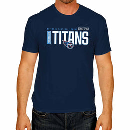 Tennessee Titans NFL Adult Modern Endzone Tag-Less T-Shirt - Navy