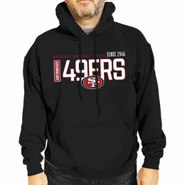 San Francisco 49ers NFL Adult Unisex Modern Endzone Soft Fleece Hooded Sweatshirt - Black
