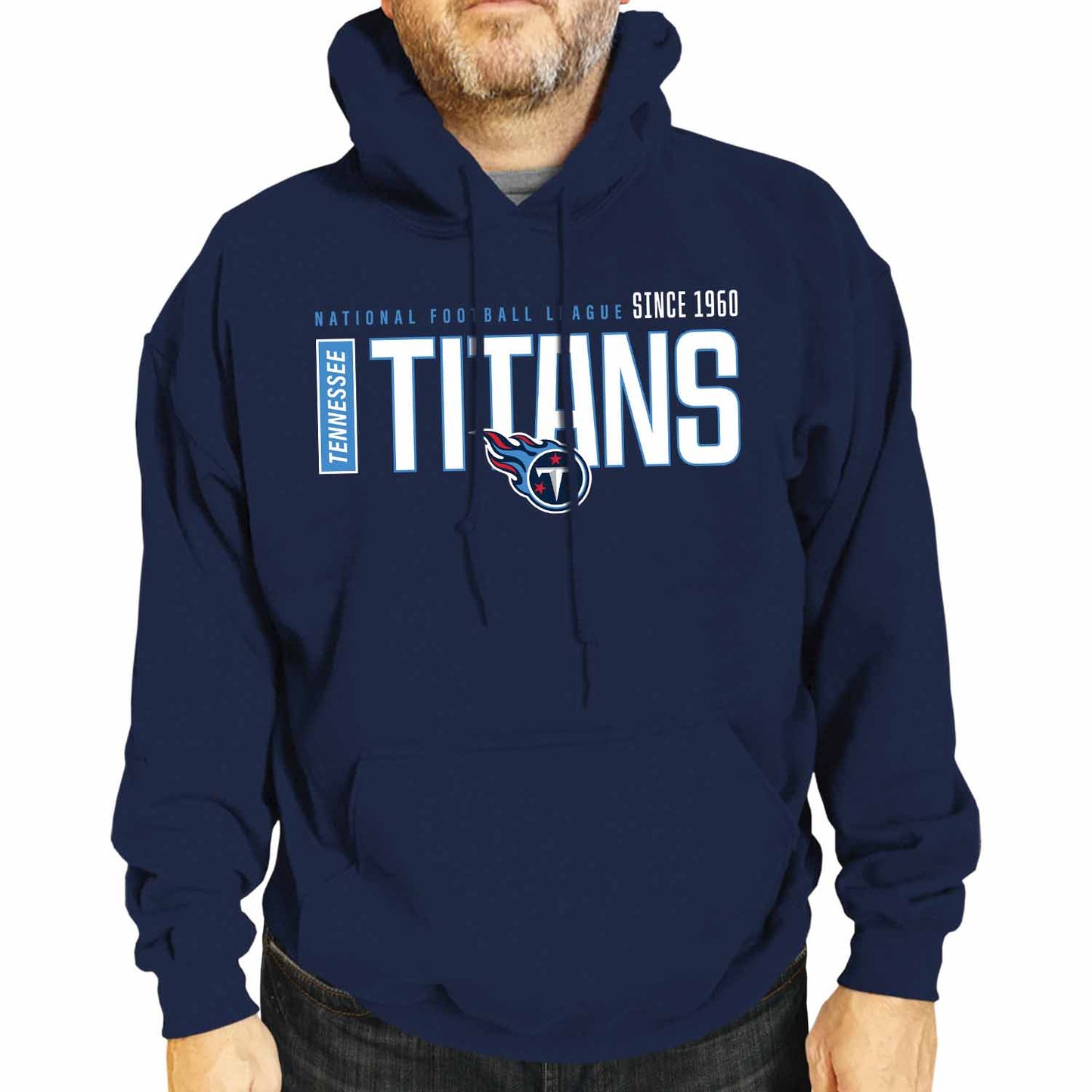 Tennessee Titans NFL Adult Unisex Modern Endzone Soft Fleece Hooded Sweatshirt - Navy