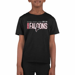 Atlanta Falcons NFL Youth Modern Endzone Football T-Shirt Unisex Tag Free Comfortable - Black