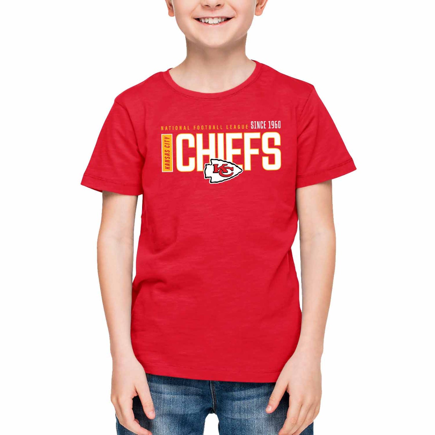 Kansas City Chiefs NFL Youth Modern Endzone T-Shirt Unisex Boys Girls - Red