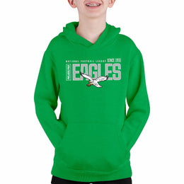 Philadelphia Eagles NFL Youth Modern Endzone Football Fleece Hooded Sweatshirt - Kelly Green