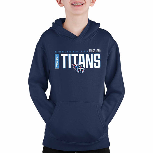 Tennessee Titans NFL Youth Modern Endzone Football Fleece Hooded Sweatshirt - Navy