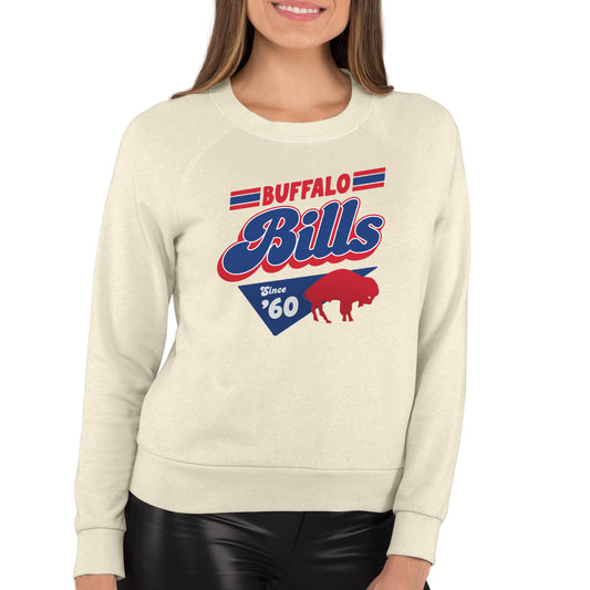 Buffalo Bills NFL Womens Vintage Charm French Terry Slouchy Top - Birch