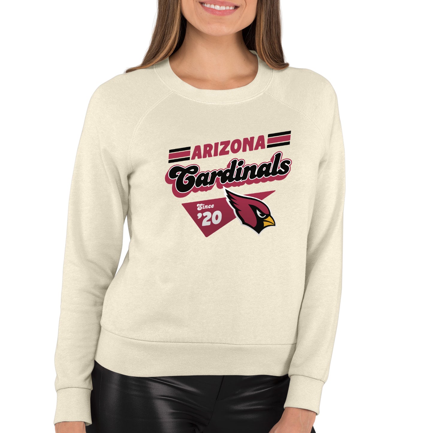 Arizona Cardinals NFL Womens Vintage Charm French Terry Slouchy Top - Birch
